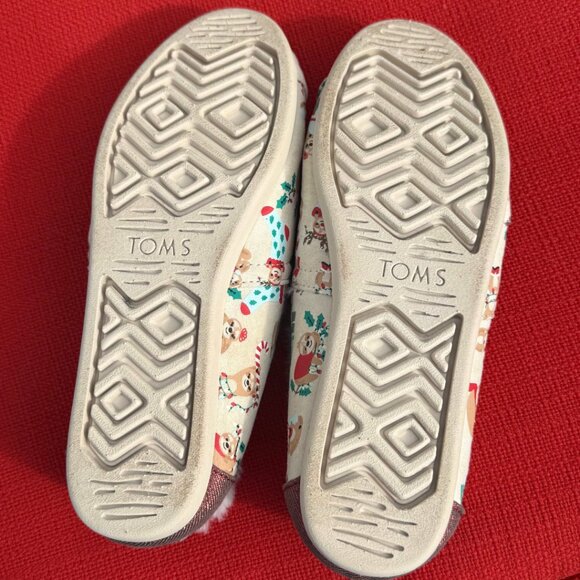TOMS Alpargata Christmas Sloths Shoes Slippers - Womens Size US 5 - NWOT - Picture 7 of 8
